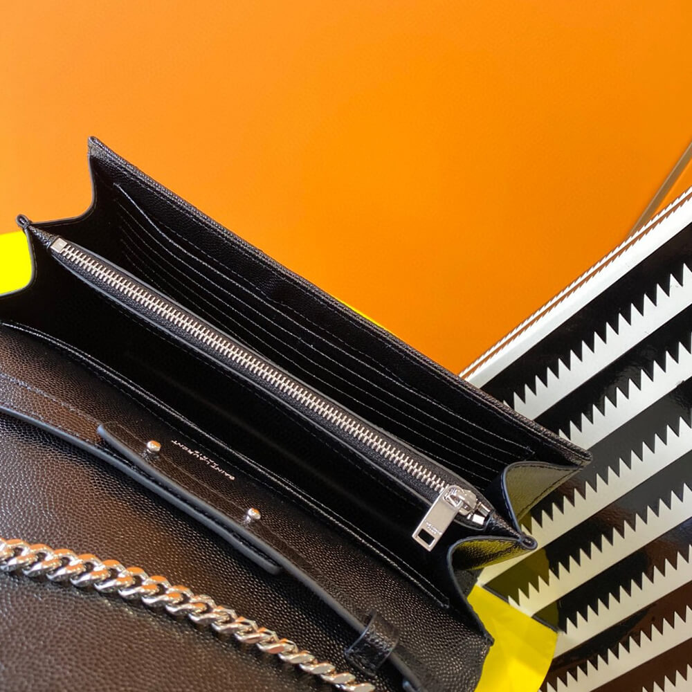 YSL Classic Cassandre Chain Wallet Bag in Grain De Poudre Leather - Replica Luxury Bags™