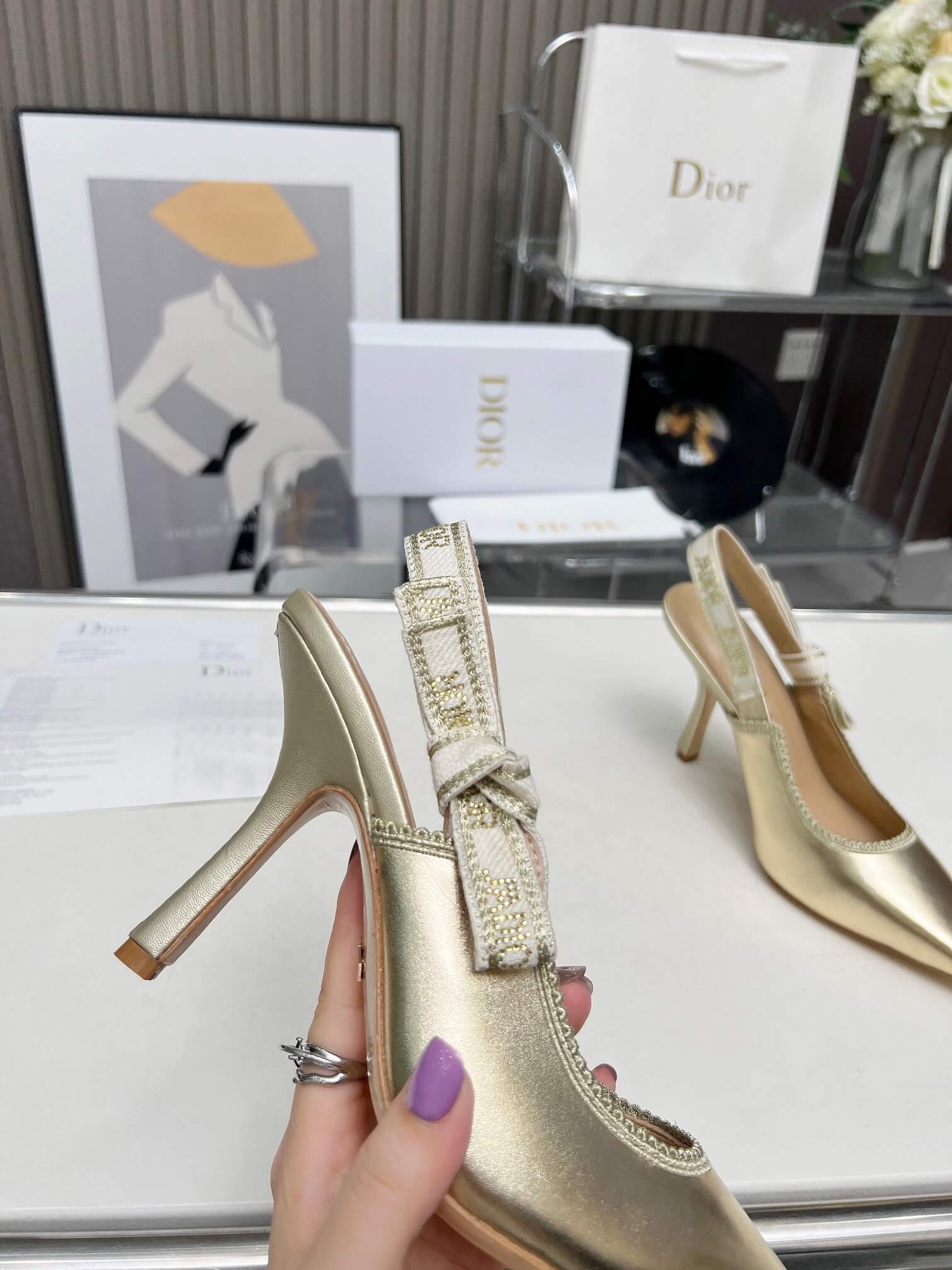 J Adior Slingback Pump Shoes - Replica Luxury Bags™