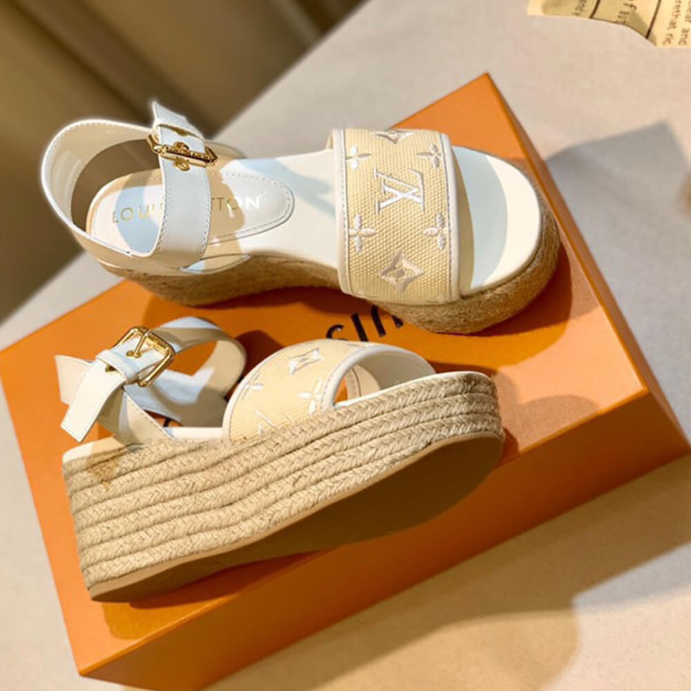 LV Starboard Wedge Sandal Shoes - Replica Luxury Bags™