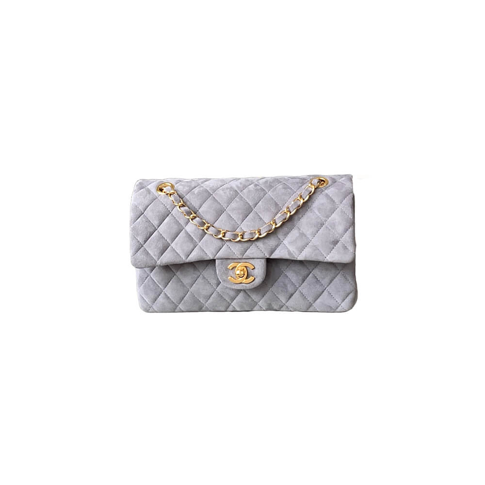 Chanel Suede Classic Double Flap Handbag - Replica Luxury Bags™