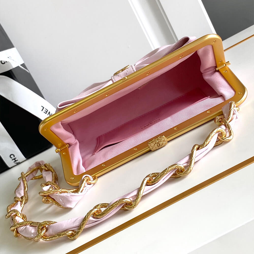 Chanel Large Clutch Bow Knot Bag With Chain - Replica Luxury Bags™