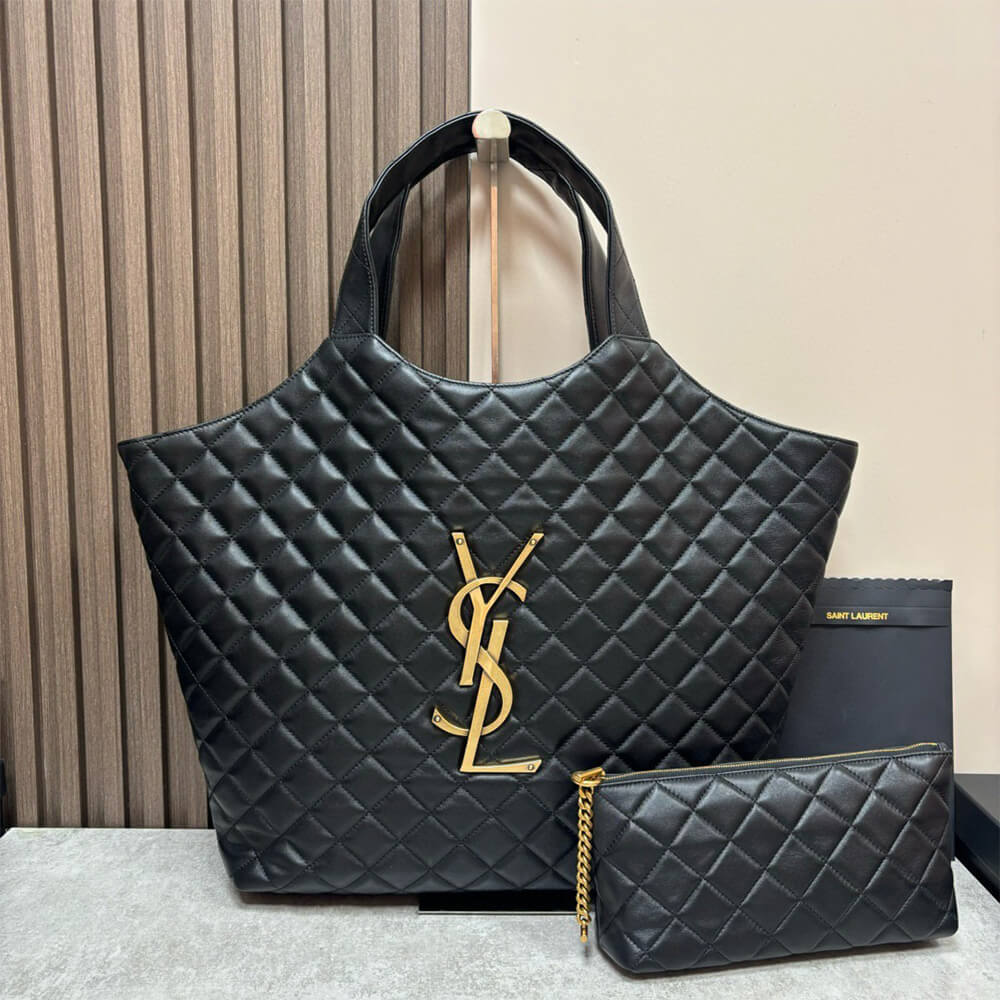 YSL Icare Maxi Shopping Bag In Quilted Lambskin - Replica Luxury Bags™