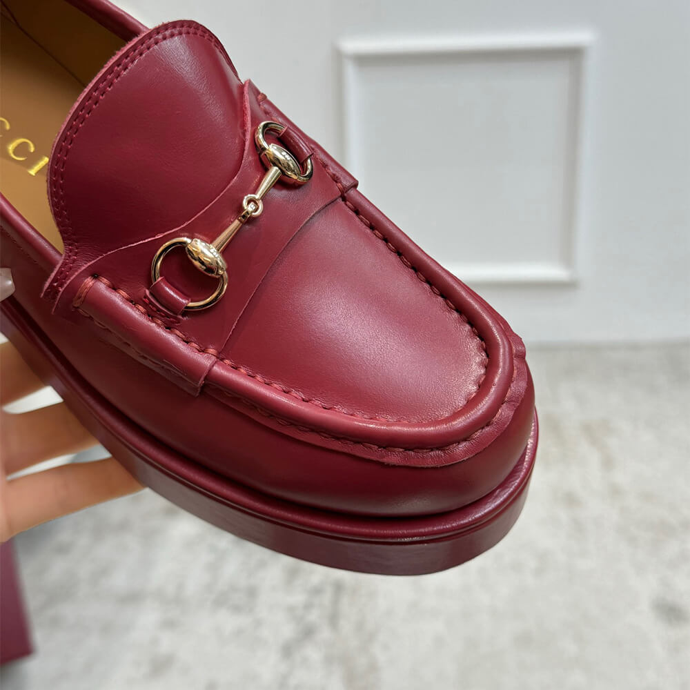 Gucci Women s Horsebit wedge loafer Shoes - Replica Luxury Bags™