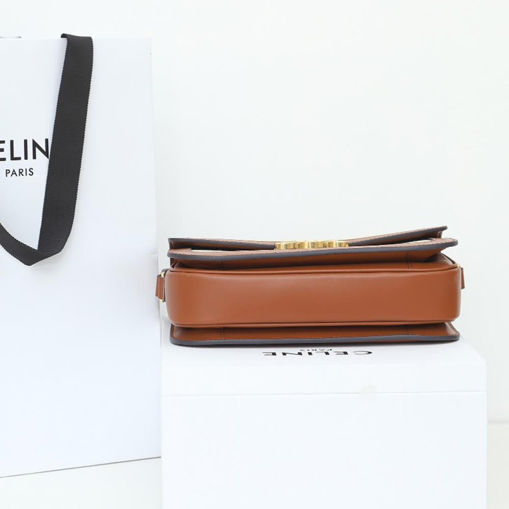 Celine Classique Triomphe Bag In Triomphe Canvas And Calfskin - Replica Luxury Bags™