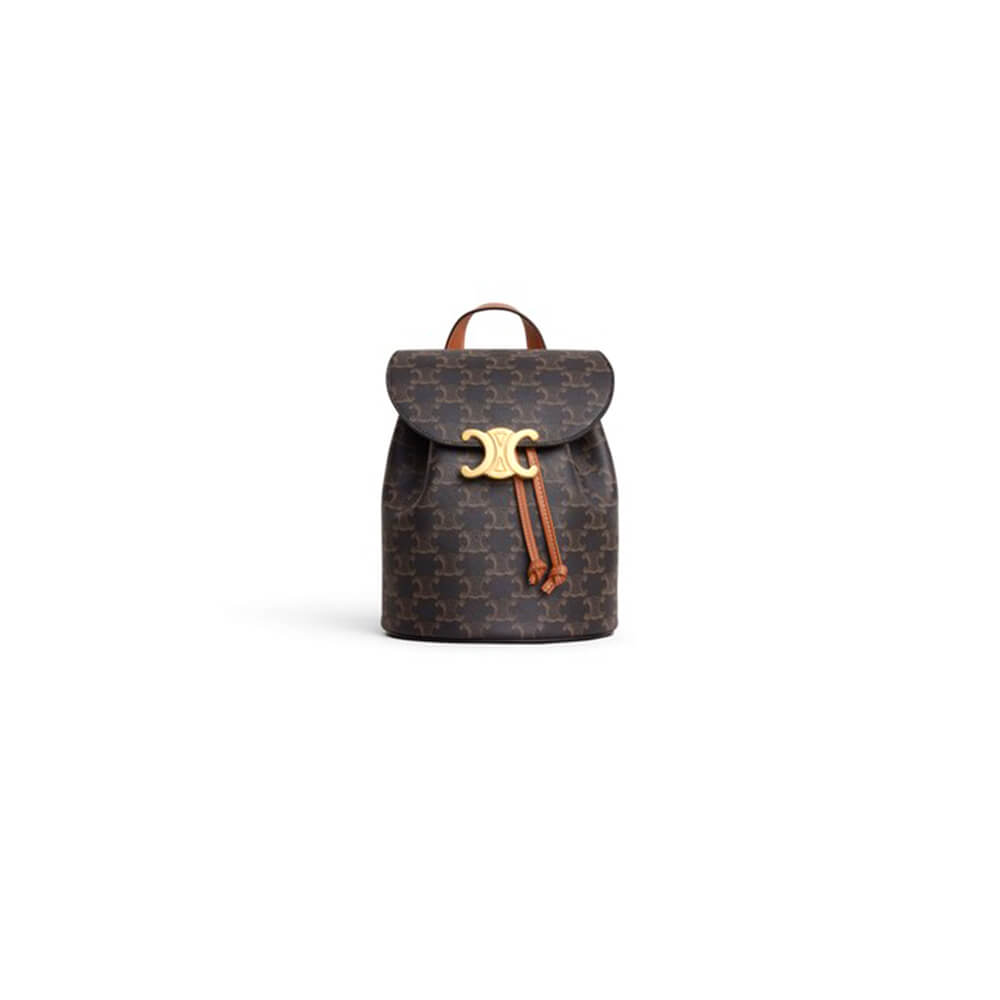 Backpack Bag Celine Bonnie in Triomphe Canvas and Calfskin - Replica Luxury Bags™