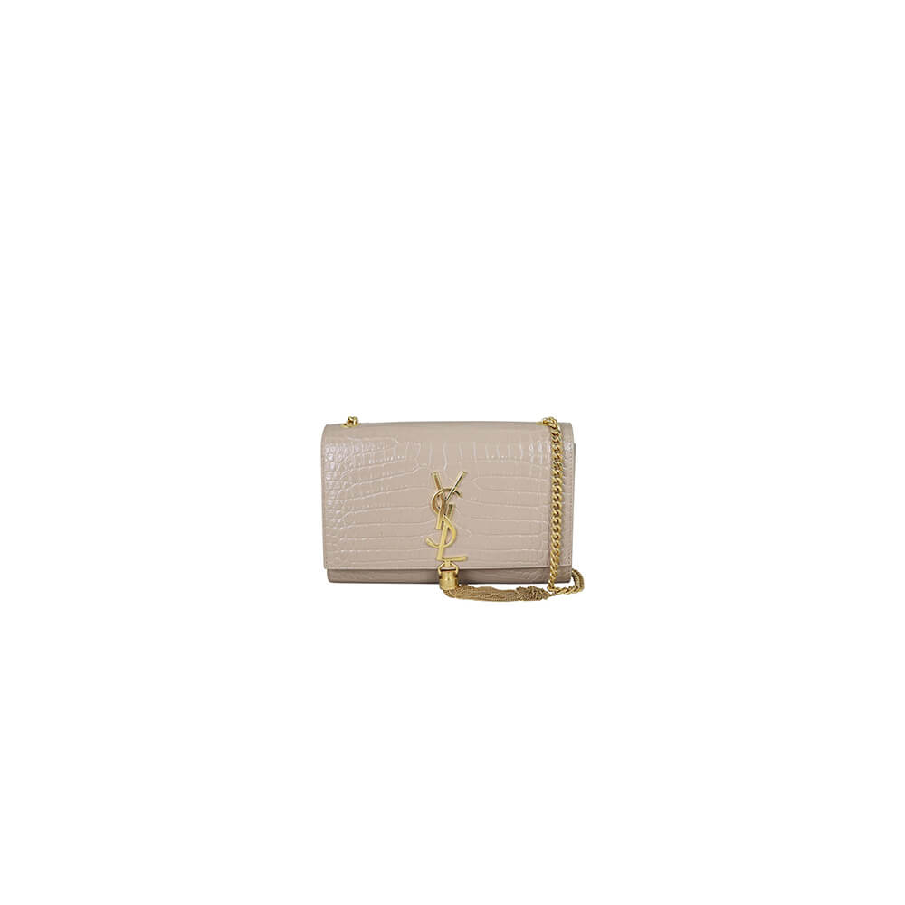 YSL Kate Medium Tassel Bag in Crocodile-Embossed Leather - Replica Luxury Bags™