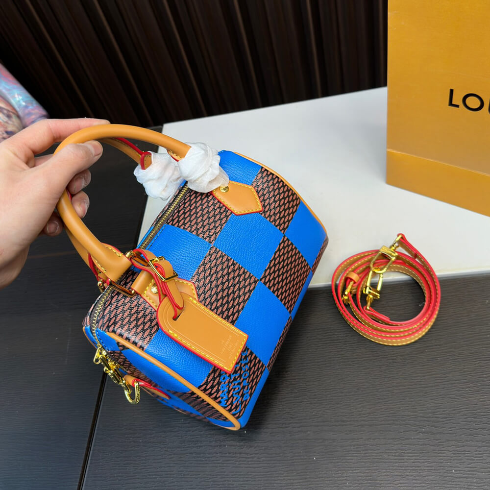 LV Speedy 18 Bandouliere Damier Pop Bag - Replica Luxury Bags™