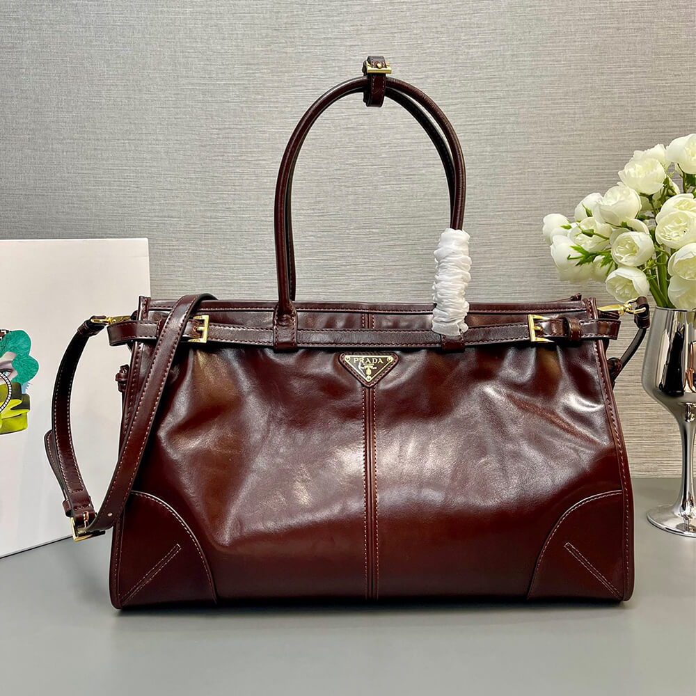 Prada Large Leather Handbag - Replica Luxury Bags™