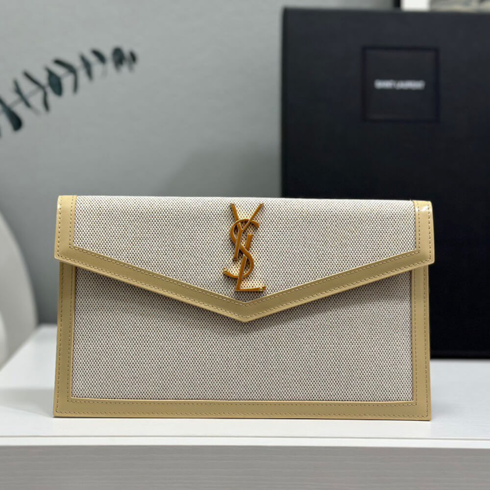 YSL uptown pouch in canvas and leather Bag - Replica Luxury Bags™