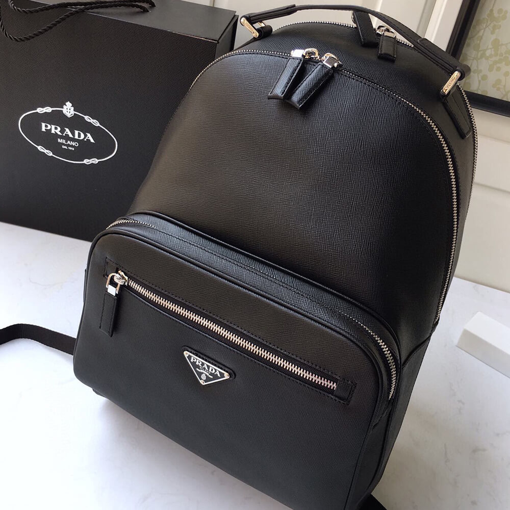 Prada Men Saffiano Leather Backpack Bag - Replica Luxury Bags™