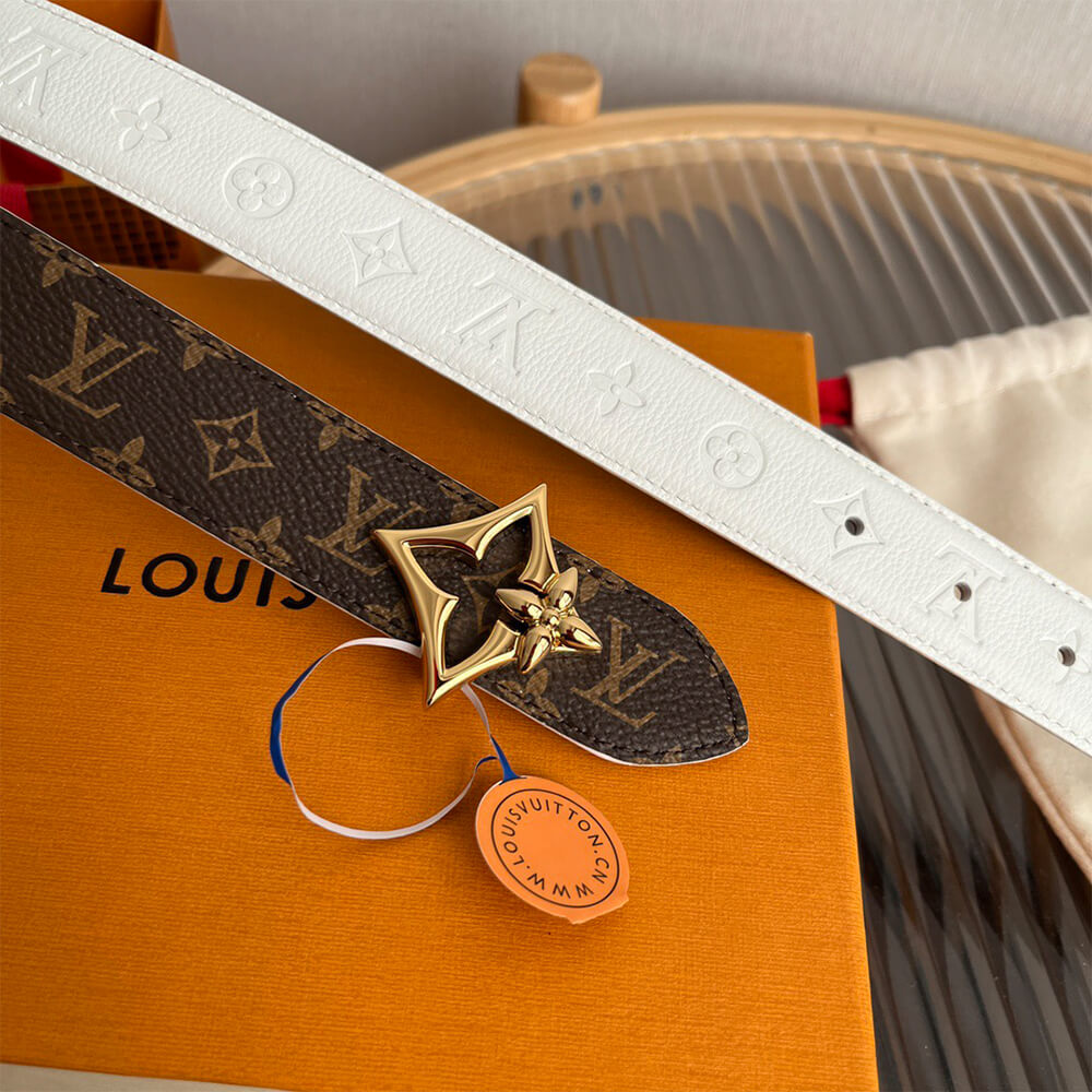 LV Flowergram 30mm Reversible Belt - Replica Luxury Bags™