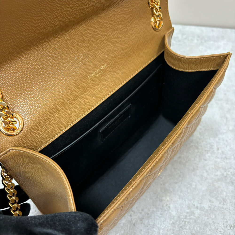 YSL Envelope Medium Bag in Grained Leather - Replica Luxury Bags™