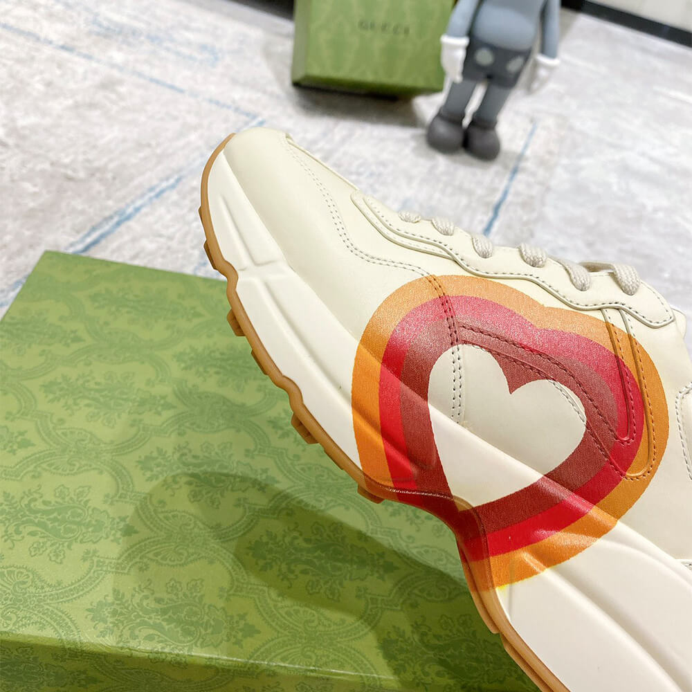 Gucci Heart Chunky Rhyton Sneaker Shoes - Replica Luxury Bags™