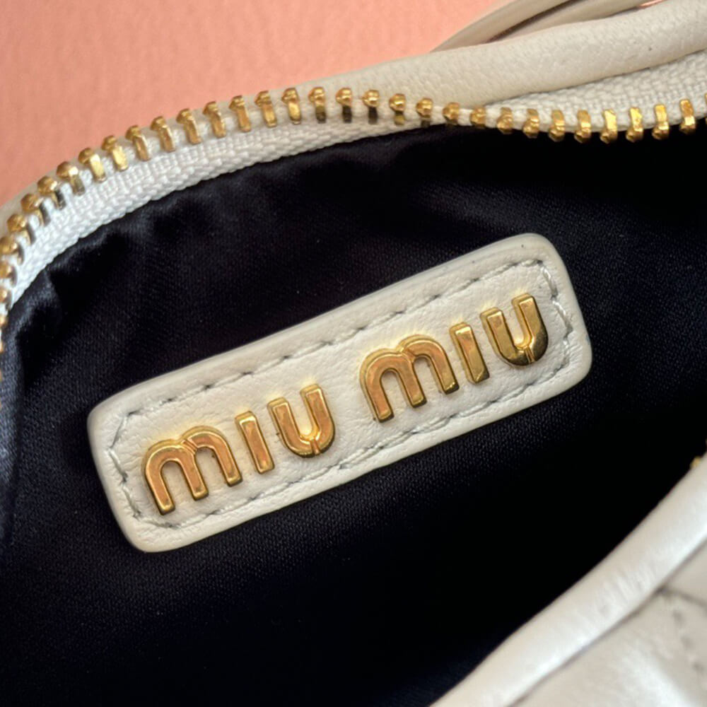 Miumiu Mini Wander Matelasse Nappa Leather Hobo Bag - Replica Luxury Bags™