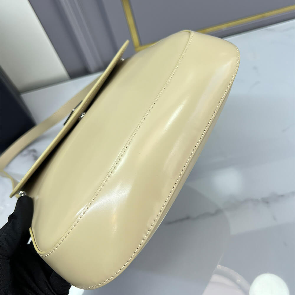 Small Prada Cleo Brushed Leather Shoulder Bag with Flap - Replica Luxury Bags™