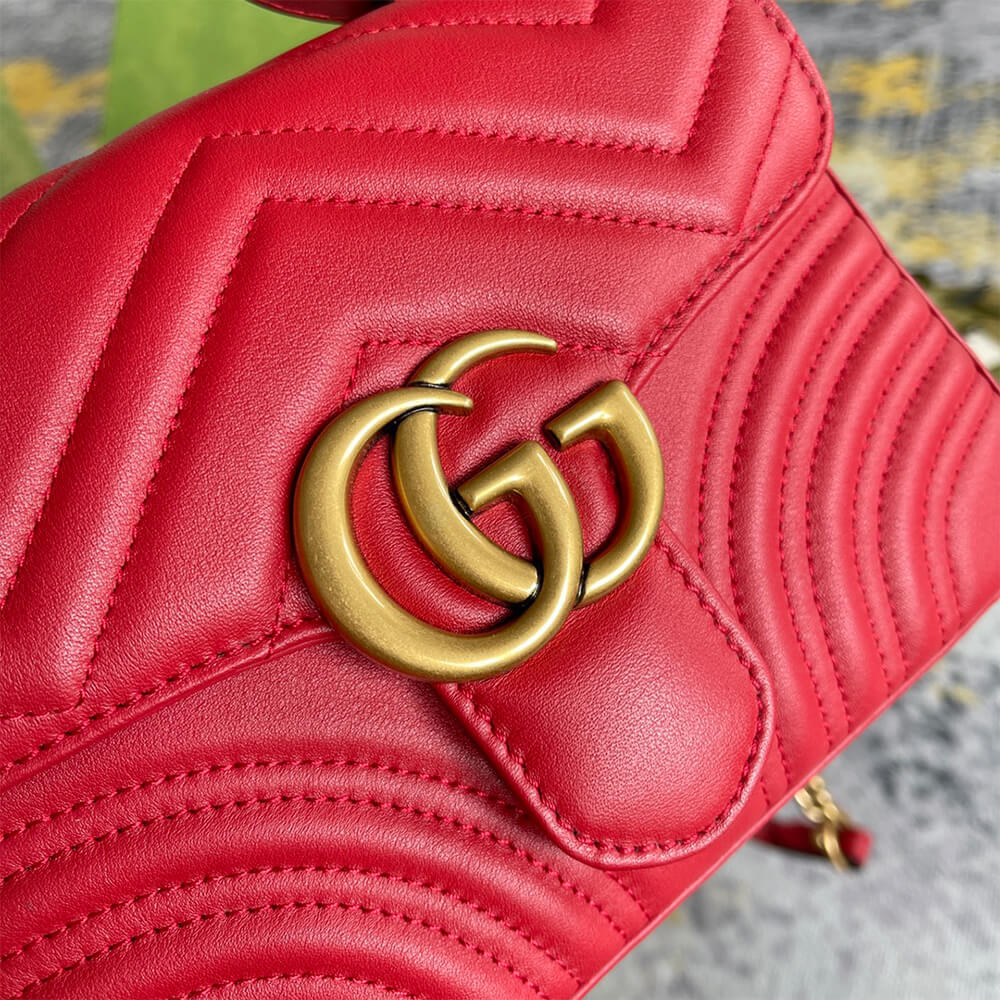 Gucci GG Marmont Mini Top Handle Bag - Replica Luxury Bags™