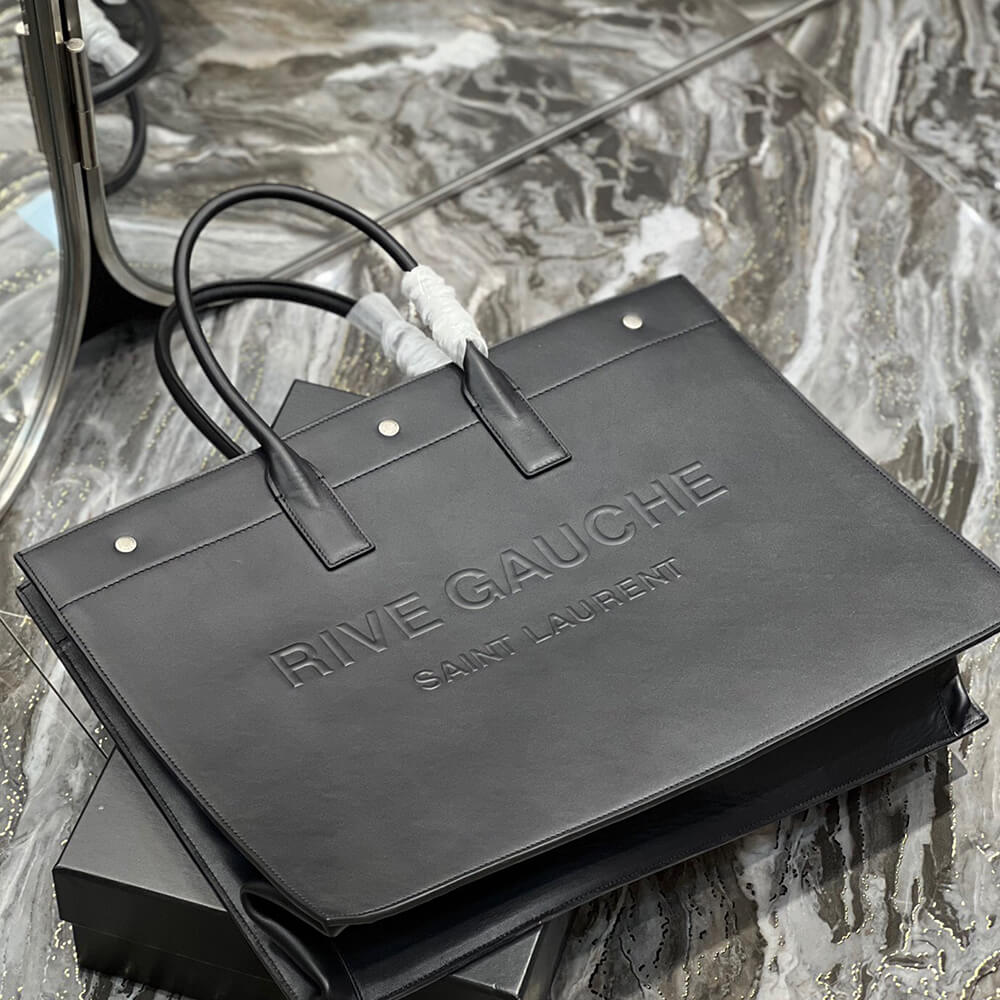 YSL Rive Gauche Large Tote Bag in Smooth Leather - Replica Luxury Bags™