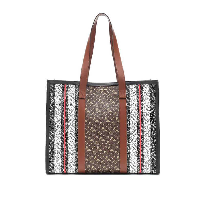Burberry Monogram Stripe E-canvas Tote Bag - Replica Luxury Bags™
