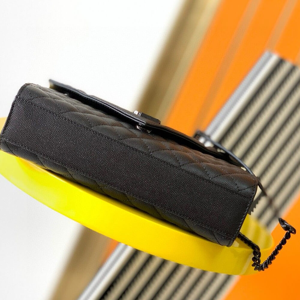 YSL Envelope Medium Bag in Quilted Grain De Poudre Embossed Leather - Replica Luxury Bags™