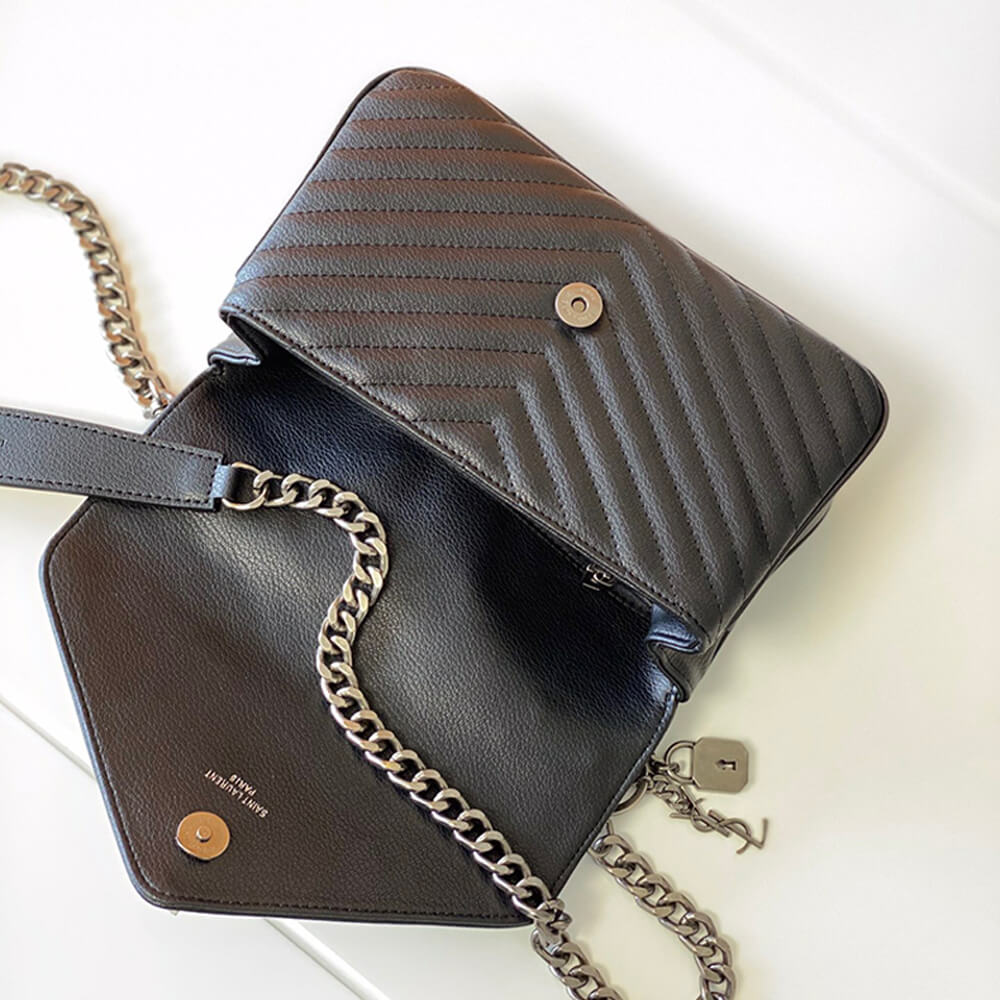 YSL Saint Laurent College Quilted Leather Satchel Bag - Replica Luxury Bags™