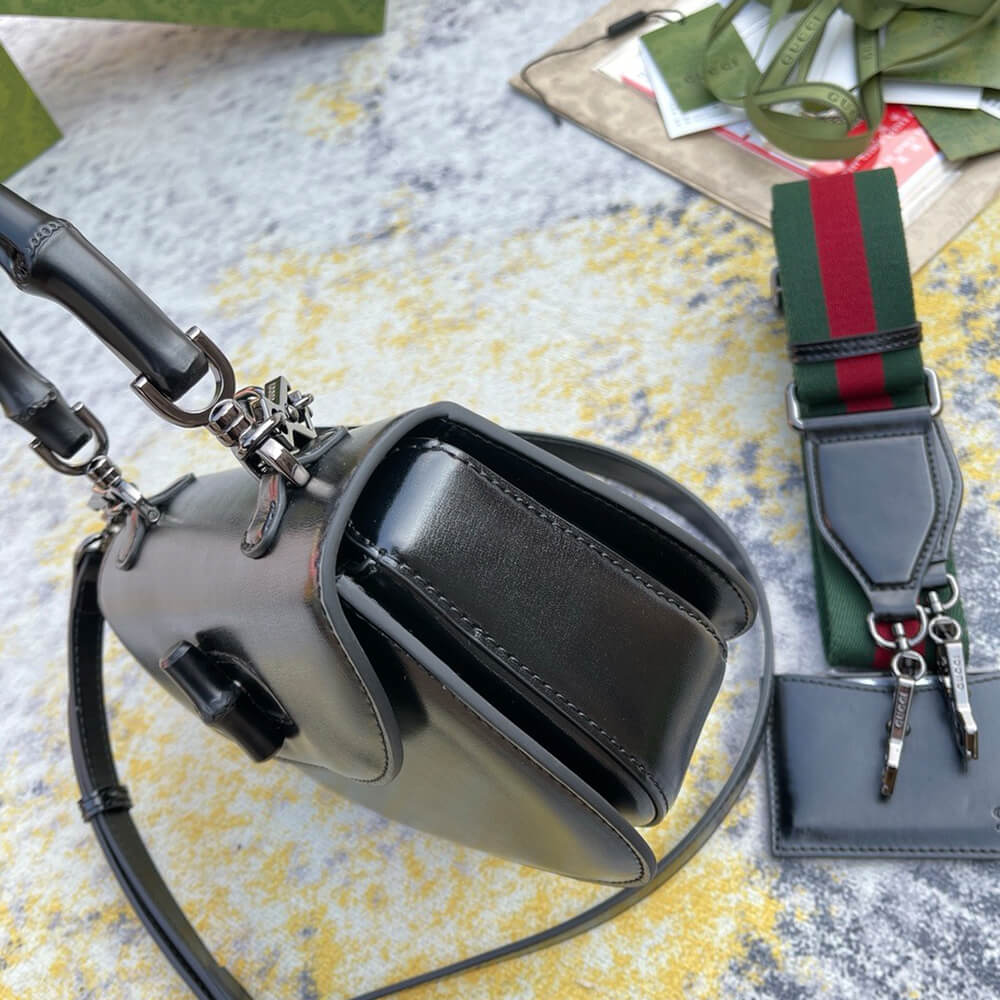 Gucci Bamboo 1947 Jumbo GG Small Top Handle Bag - Replica Luxury Bags™