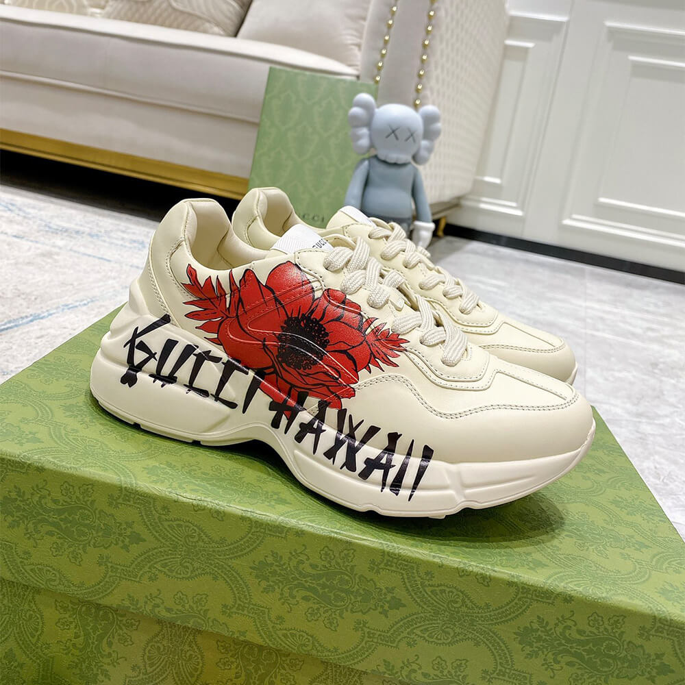 Gucci Rhyton Hawaii Print Sneaker Shoes - Replica Luxury Bags™