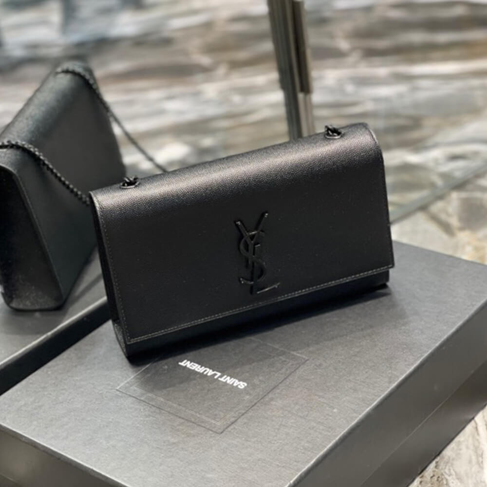 YSL Kate Medium Chain Bag In Grain De Poudre Embossed Leather - Replica Luxury Bags™