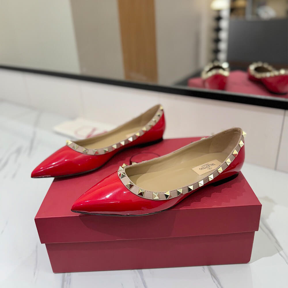 VALENTINO ROCKSTUD BALLET FLAT Shoes - Replica Luxury Bags™