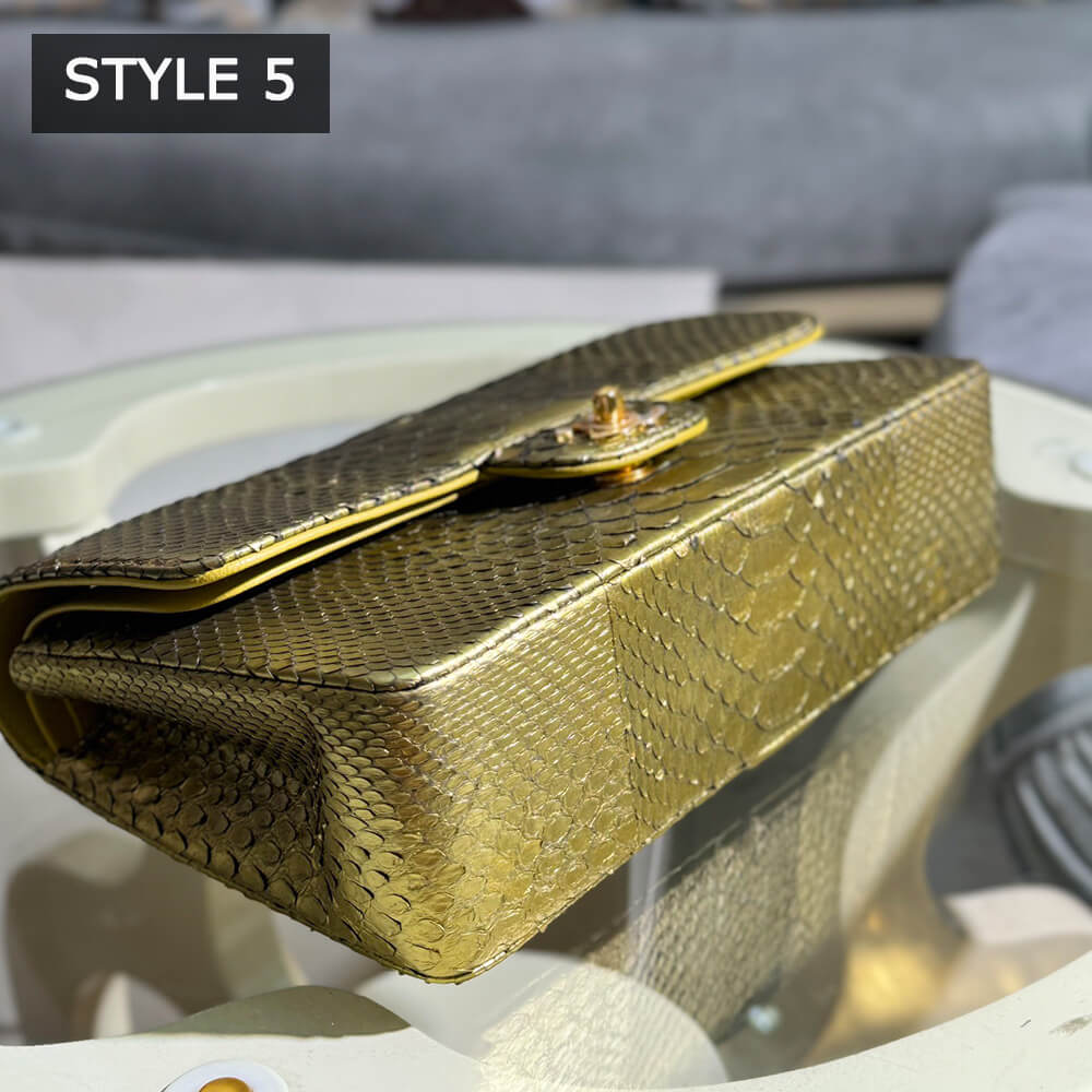 Chanel Classic Flap Medium Bag in Python - Replica Luxury Bags™