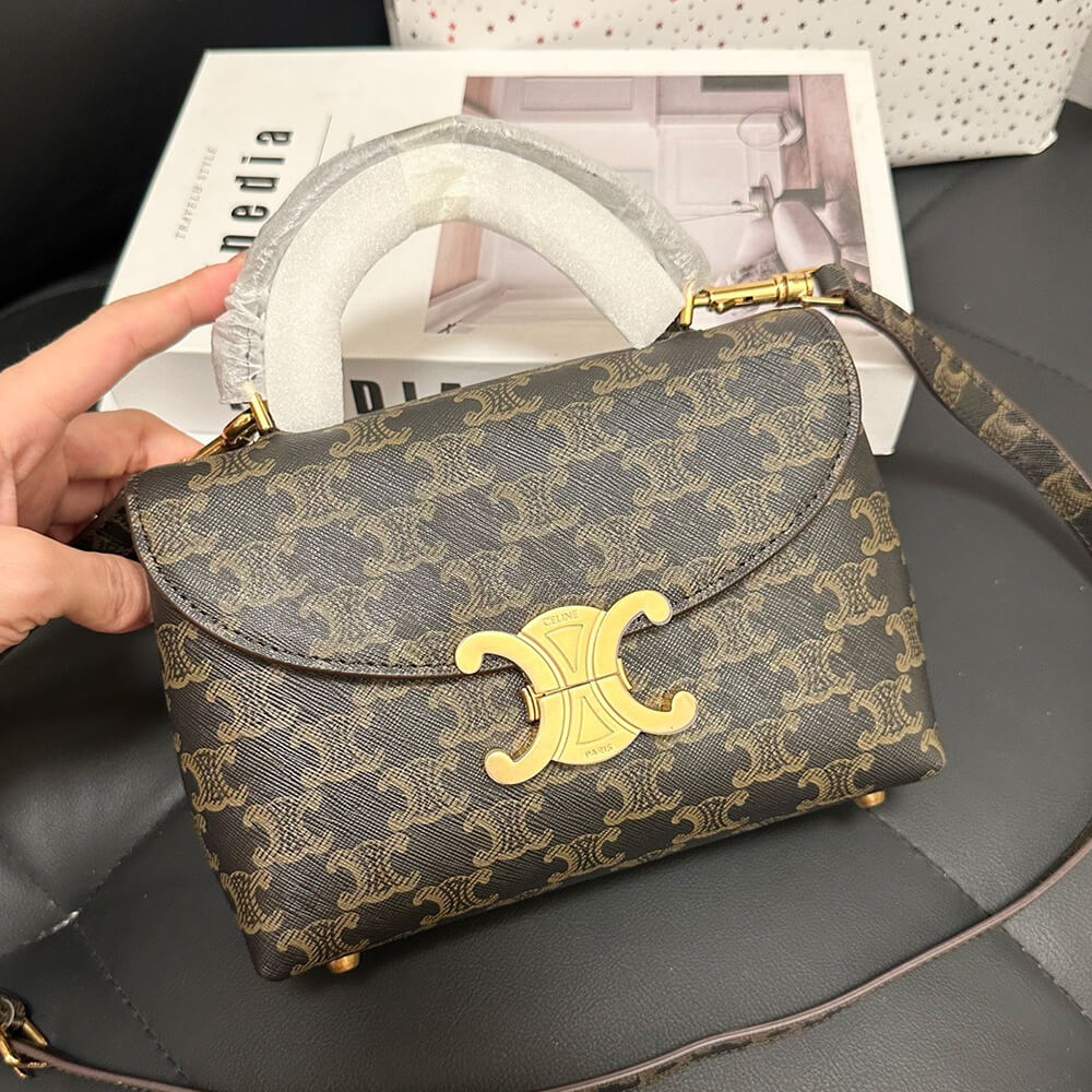 Celine Teen Nino Bag in Triomphe Canvas - Replica Luxury Bags™