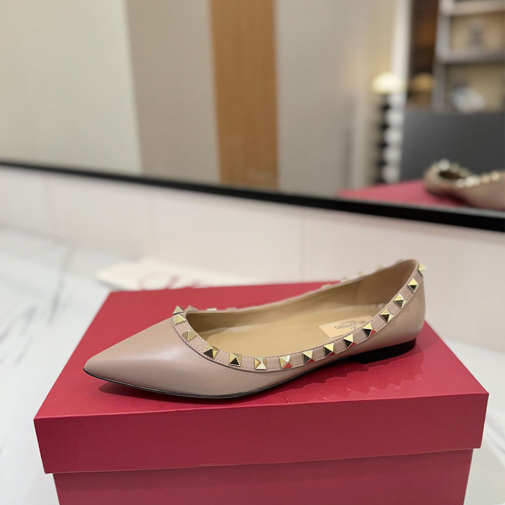 Valentino Rockstud Ballet Flat Shoes - Replica Luxury Bags™