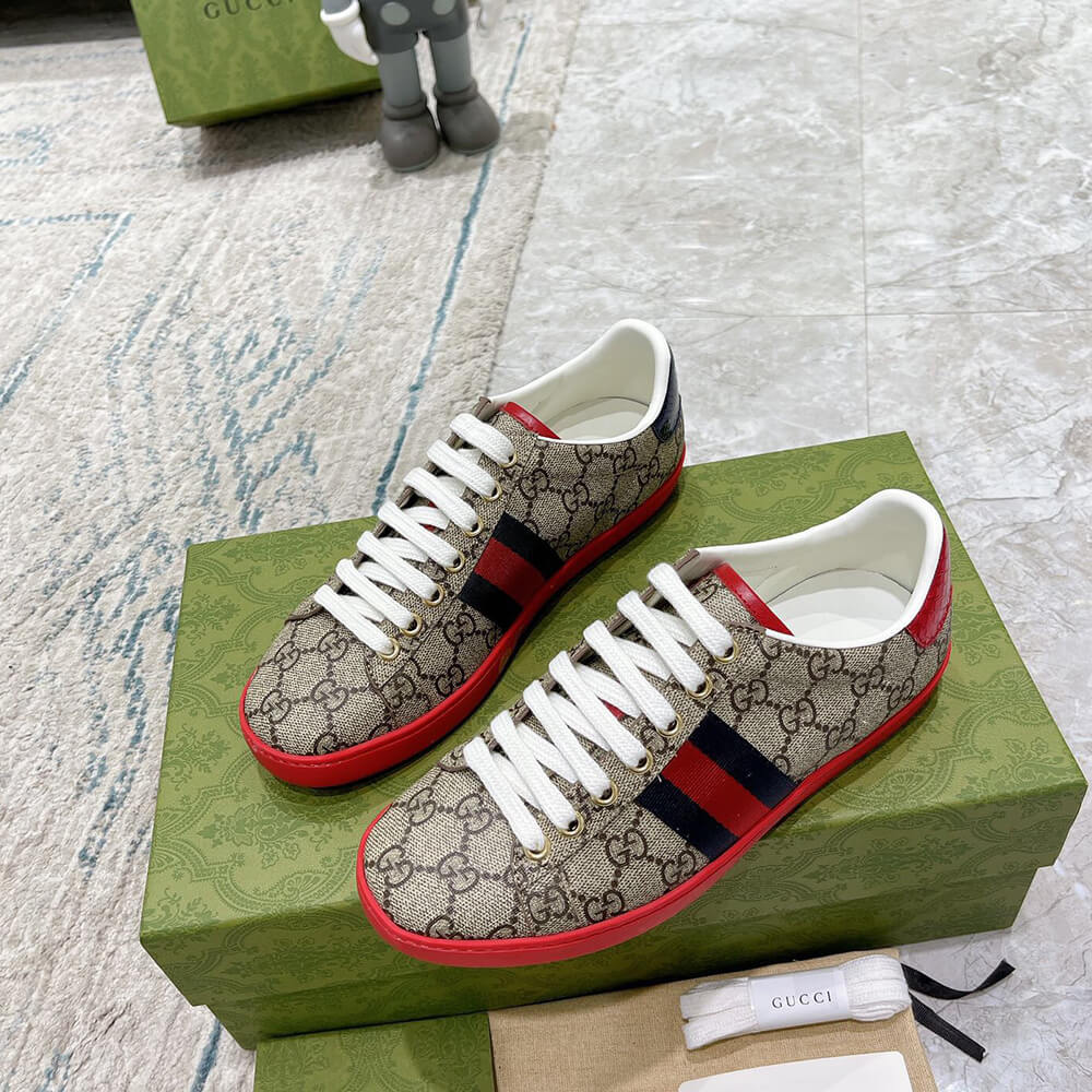 Gucci Ace GG Supreme sneaker with bees Shoes - Replica Luxury Bags™