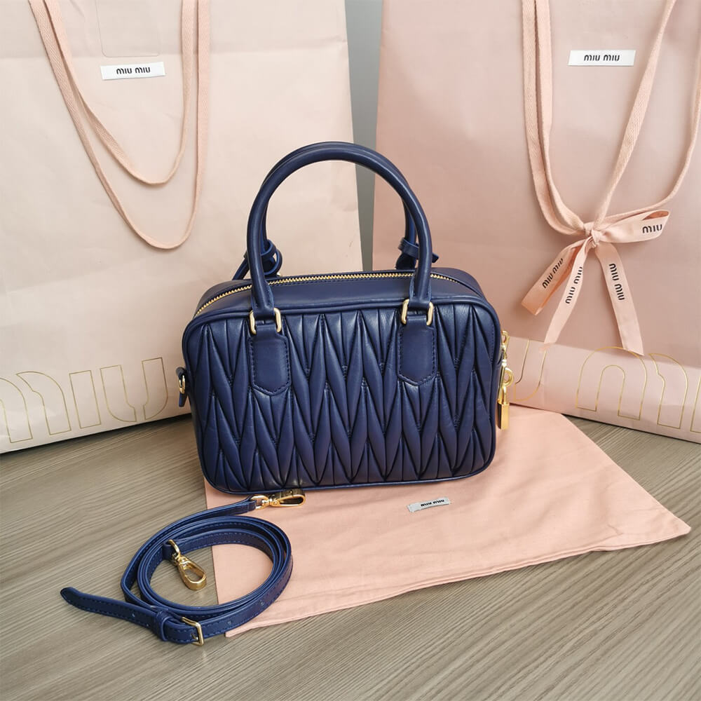 Miumiu Matelasse Nappa Leather Top Handle Bag - Replica Luxury Bags™