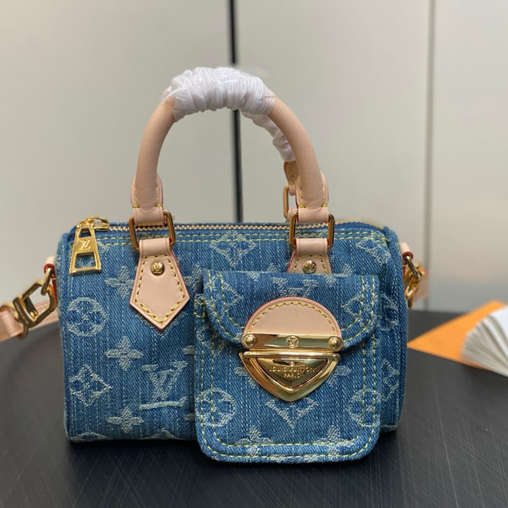 LV Nano Speedy Denim Bag - Replica Luxury Bags™