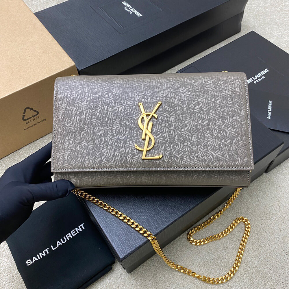 YSL Kate Medium Bag in Grain De Poudre Embossed Leather - Replica Luxury Bags™
