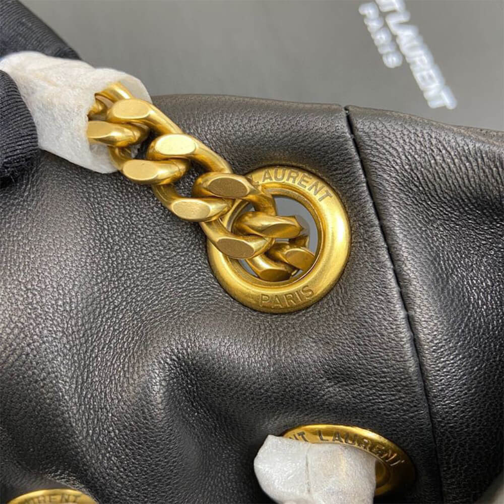 YSL Puffer Medium Chain Bag in Black - Replica Luxury Bags™