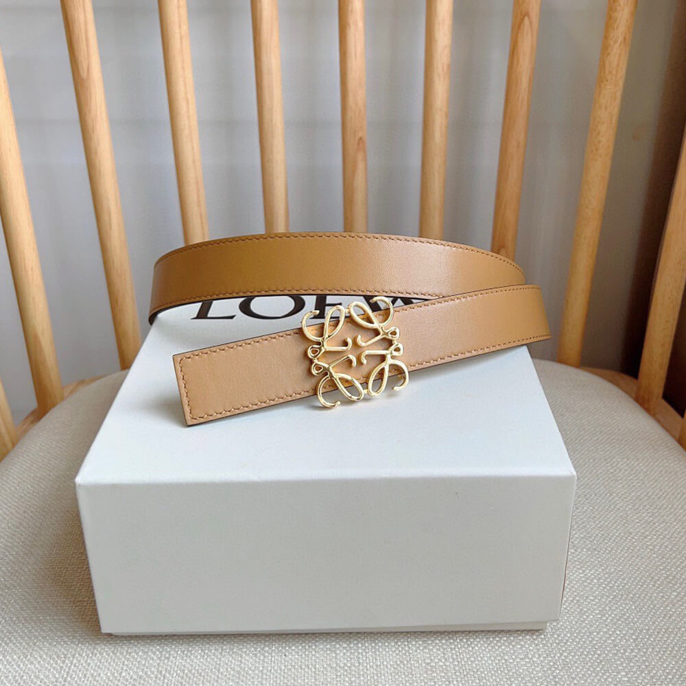 LOEWE Reversible Anagram belt in smooth calfskin 28mm - Replica Luxury Bags™