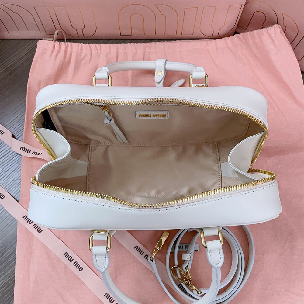 Miumiu Large Arcadie Leather Bag - Replica Luxury Bags™