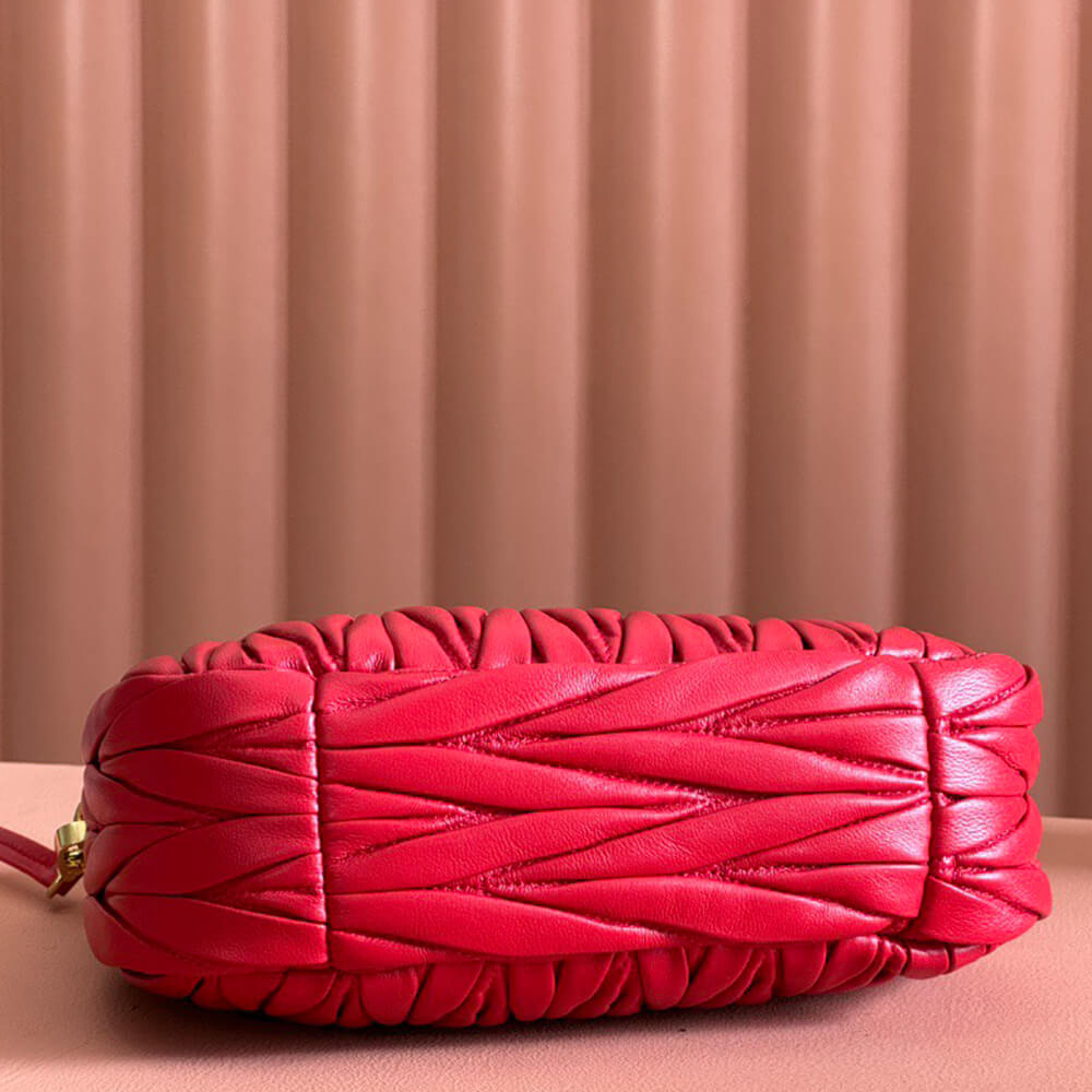 Miumiu Small Wander Matelasse Nappa Leather Hobo Bag - Replica Luxury Bags™