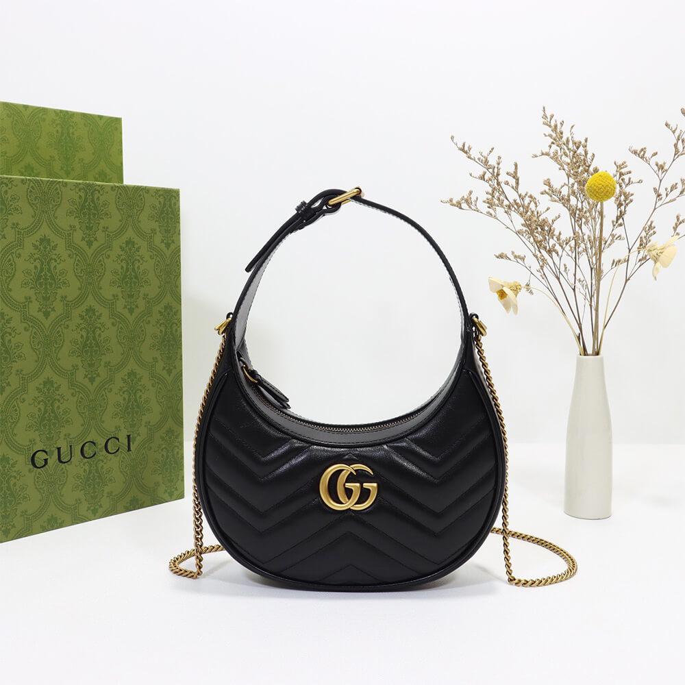 Gucci GG Marmont Half-Moon-Shaped Mini Bag - Replica Luxury Bags™
