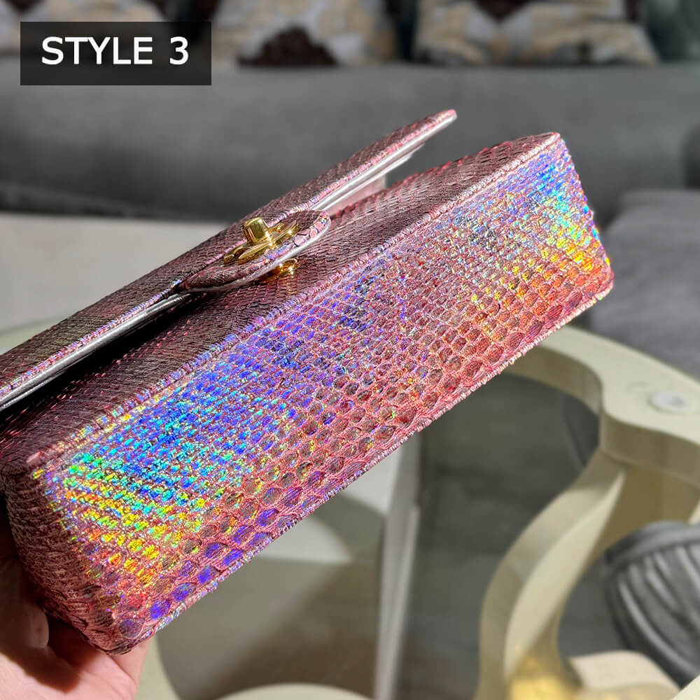 Chanel Classic Flap Medium Bag in Python - Replica Luxury Bags™