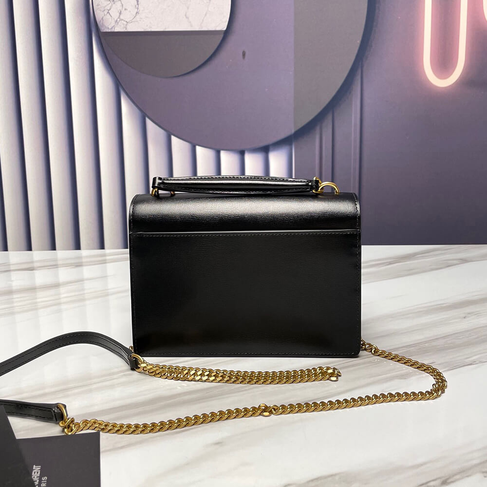 YSL SUNSET BAG CHAIN WALLET IN SMOOTH LEATHER - Replica Luxury Bags™