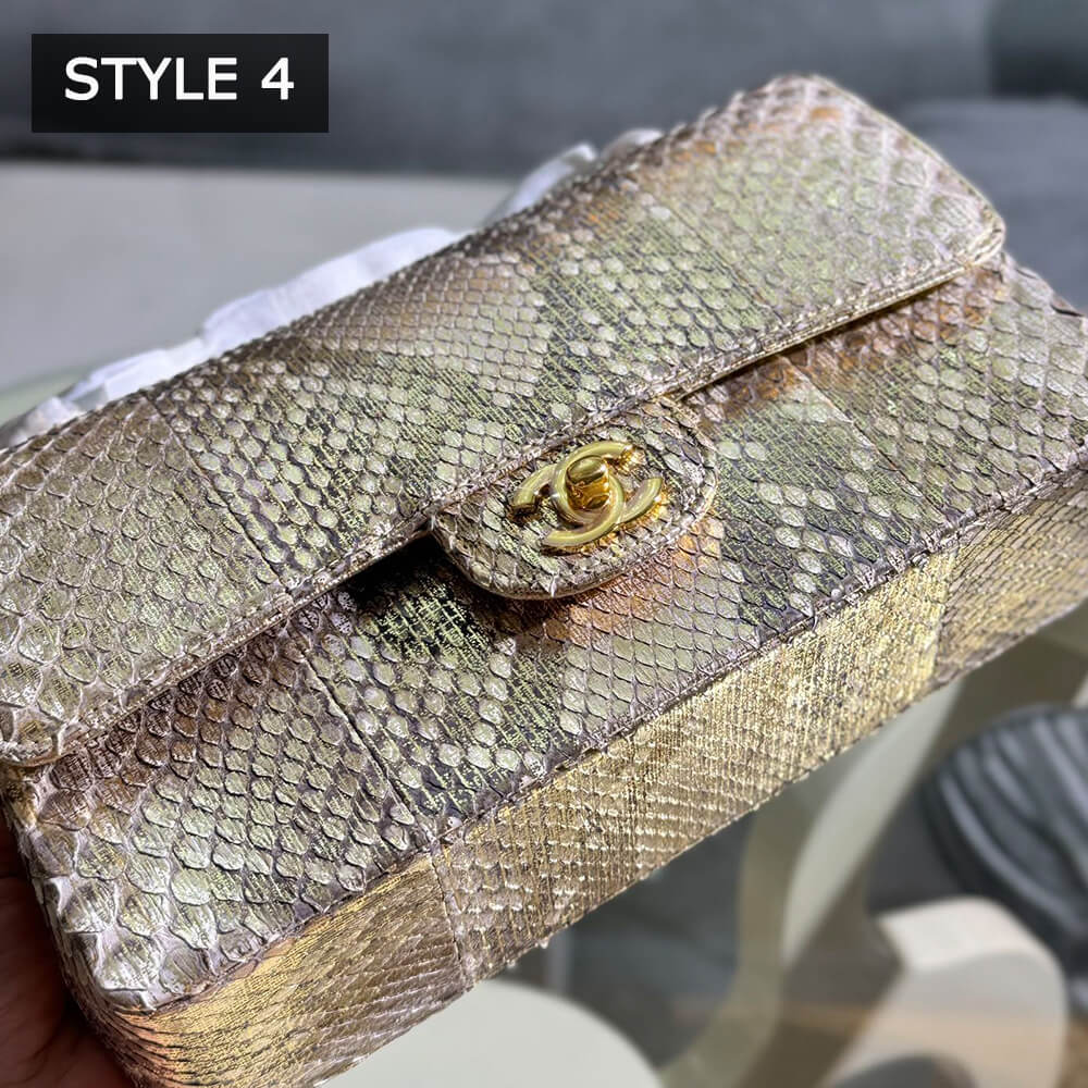 Chanel Classic Flap Medium Bag in Python - Replica Luxury Bags™