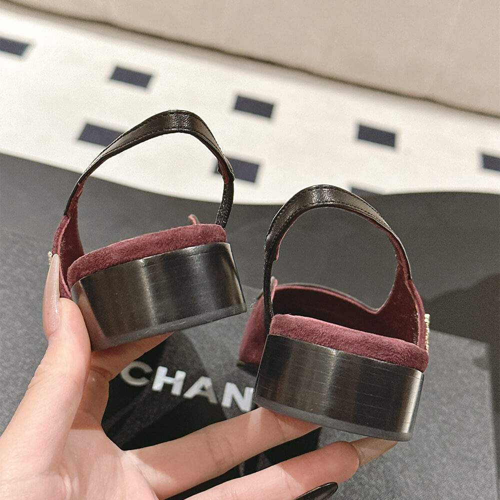 Chanel Diamond Buckle Slingbacks Shoes - Replica Luxury Bags™