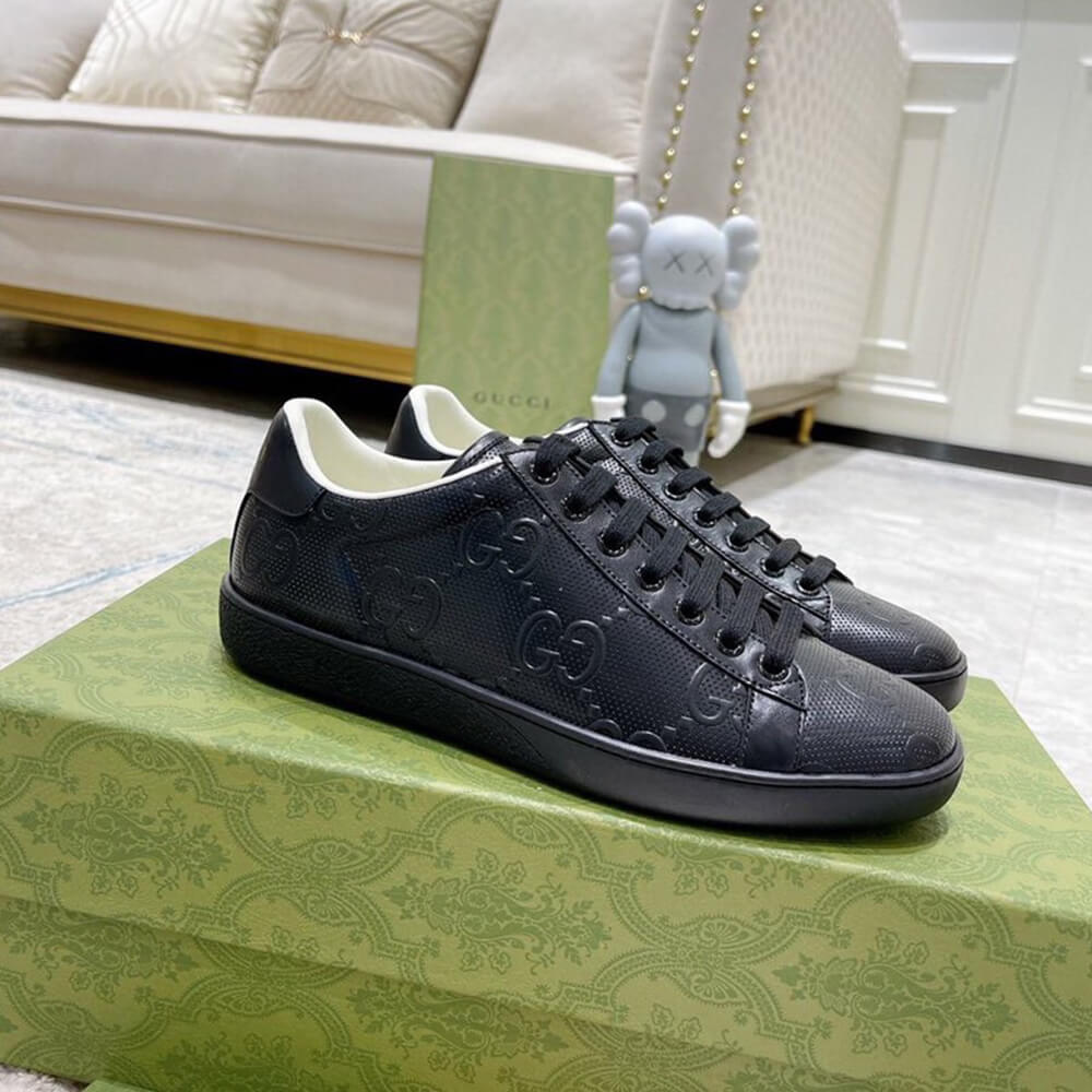 Gucci Men's Ace GG embossed sneaker Shoes - Replica Luxury Bags™