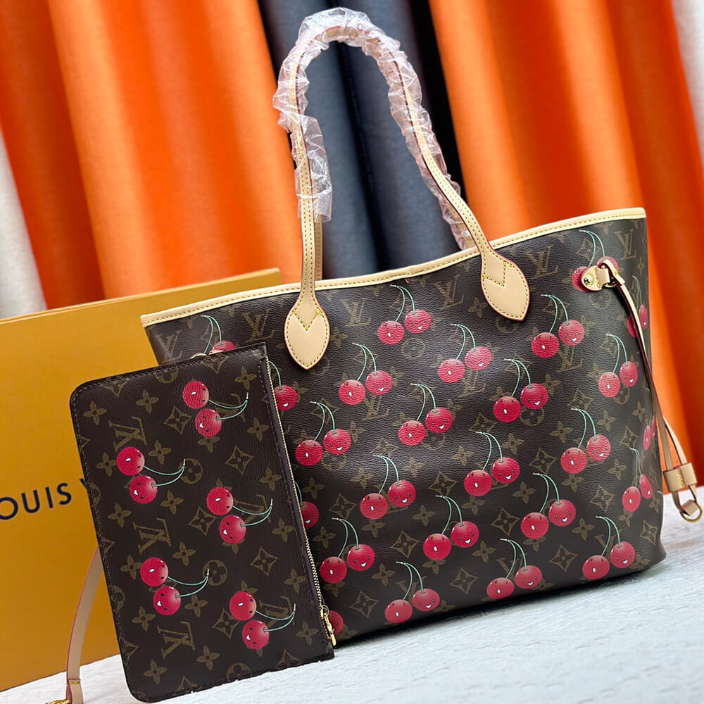 LV x TM Neverfull MM Bag - Replica Luxury Bags™