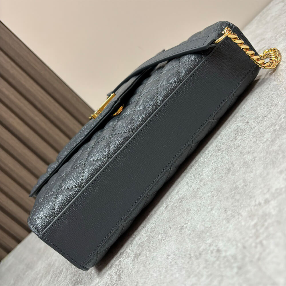 YSL Envelope Medium Bag in Grained Leather - Replica Luxury Bags™