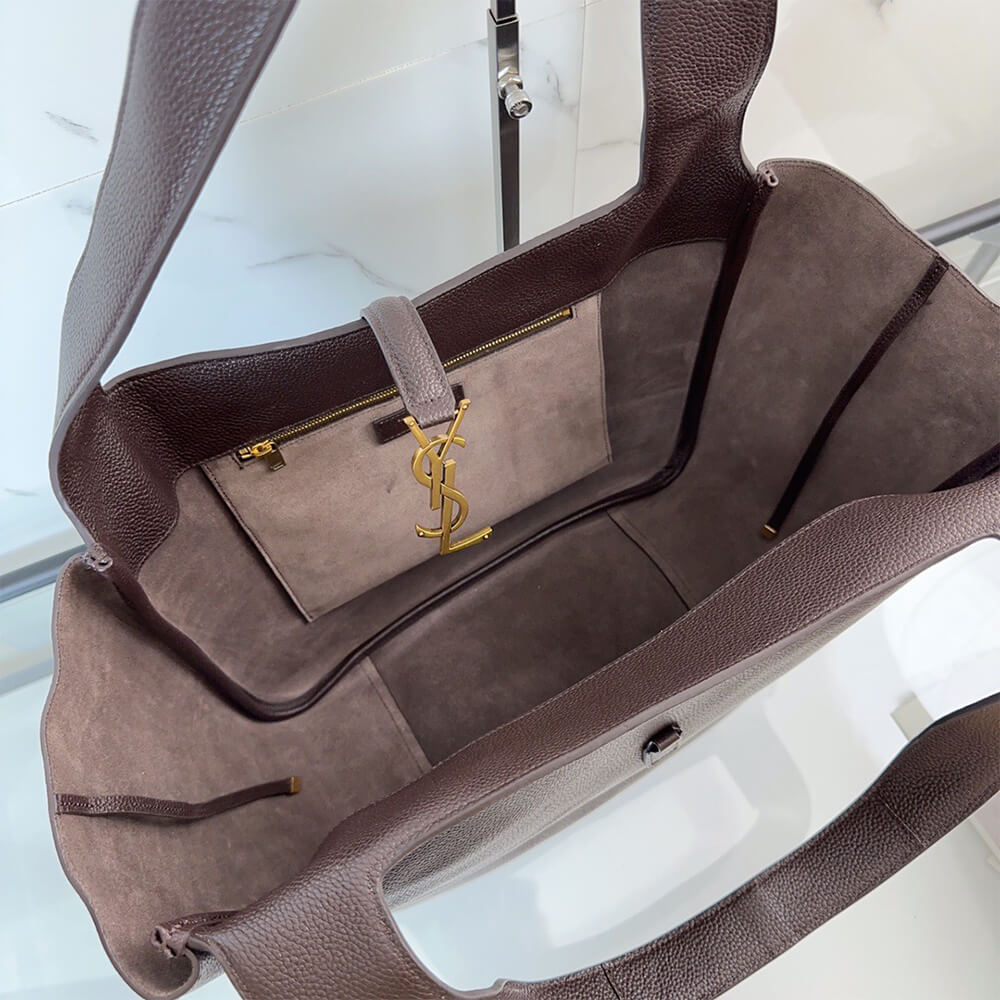 YSL LE 5 A 7 Bea Bag In Grained Leather - Replica Luxury Bags™