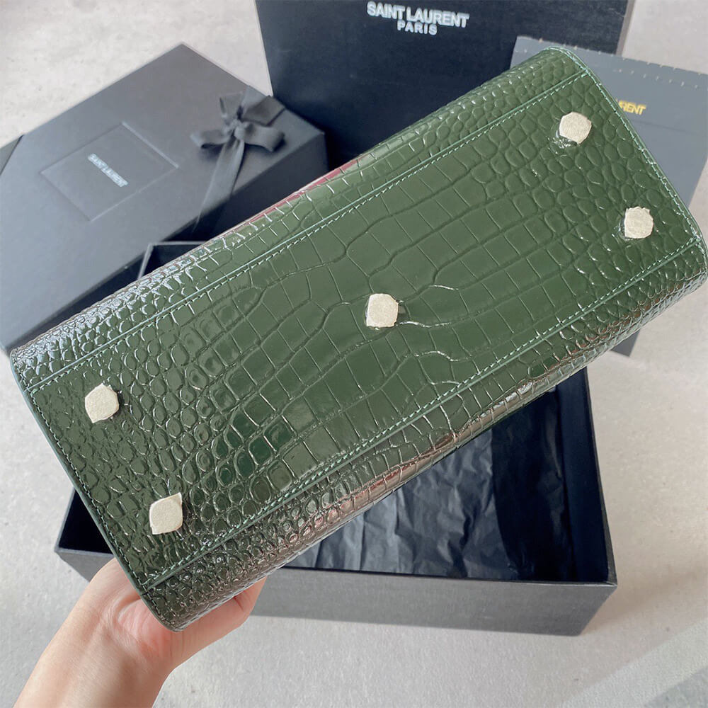 YSL Sac De Jour Baby Bag in Crocodile-Embossed - Replica Luxury Bags™