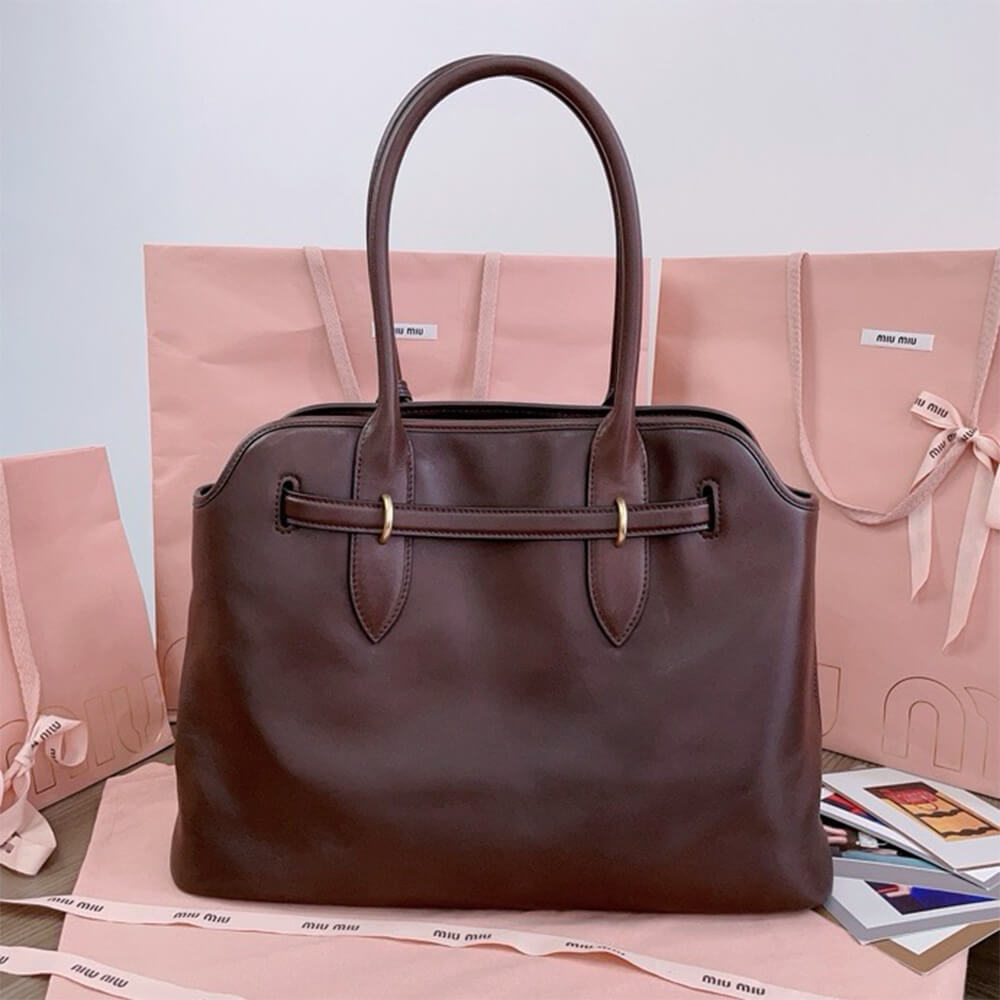 MIUMIU Medium Aventure nappa leather bag - Replica Luxury Bags™